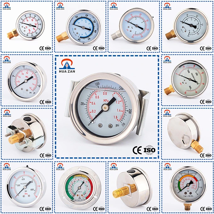 Small Oil Pressure Gauge Liquid Oil Filled Water Pressure Gauge