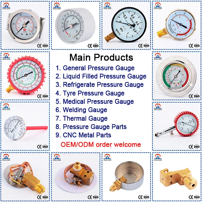 Small Oil Pressure Gauge Liquid Oil Filled Water Pressure Gauge